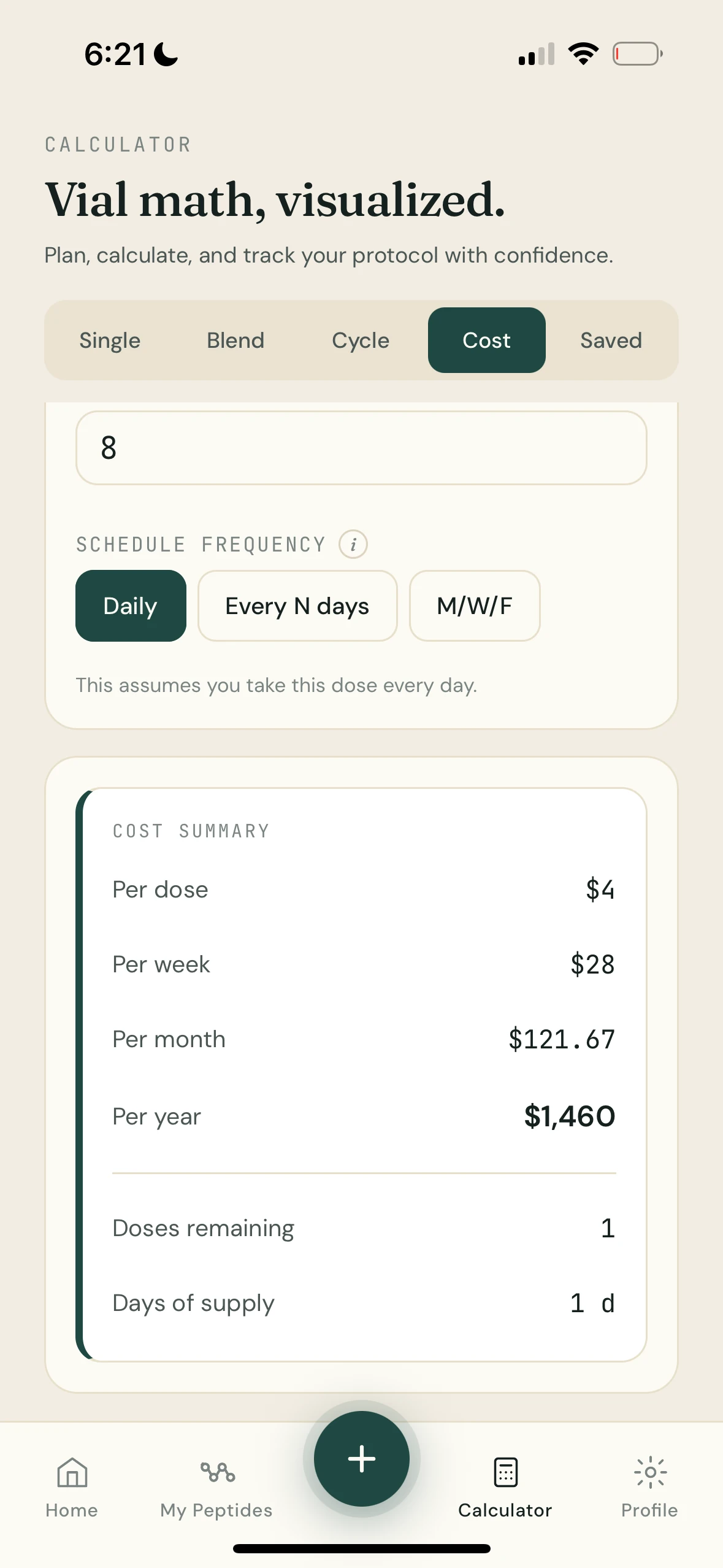 Know costs, cost summary